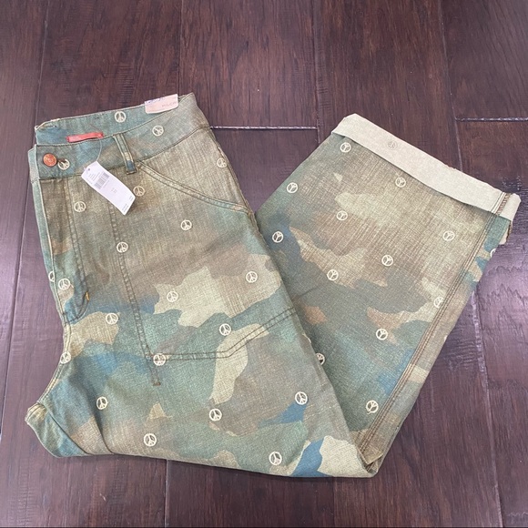 Pilcro The Forager Embroidered Peace Sign Pants Size 32 - Picture 6 of 9